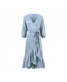Violette- lśniąca błękitna sukienka