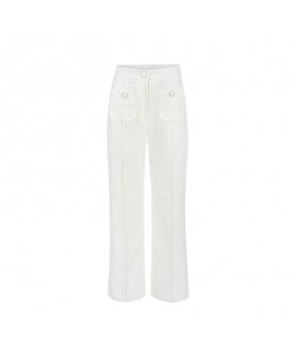 Dorota - Białe Jeansy o klasycznym kroju