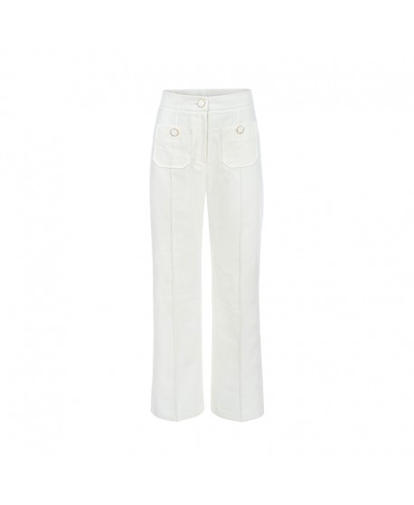 Dorota - Białe Jeansy o klasycznym kroju