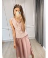 Milena - spódnica atłasowa w różowym kolorze